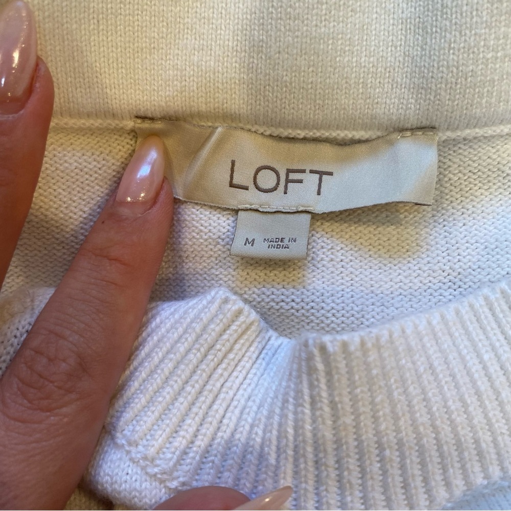 Halterneck Embroidered Floral Knit Top By Loft Made In India - Picture 6 of 7